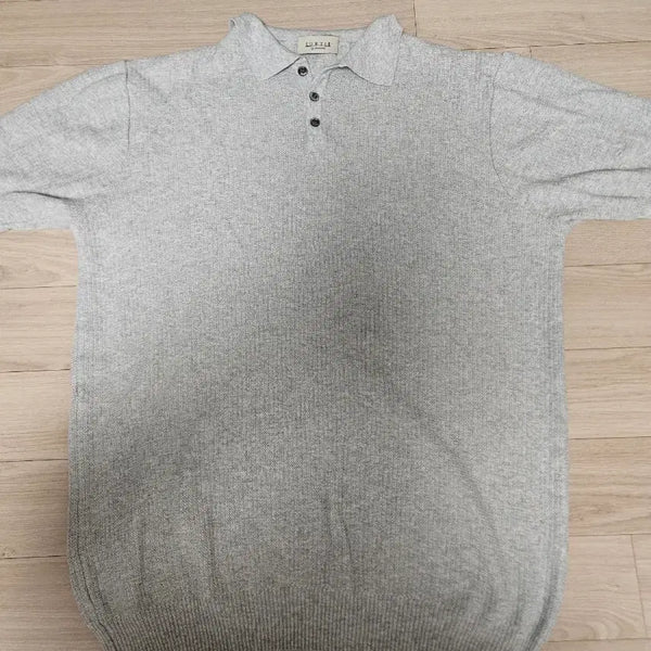 [BUNJANG] Salt Knit Summer Short Sleeve T-Shirt - Gray (L) / 남자 솔티니트 texture summer 반팔 L