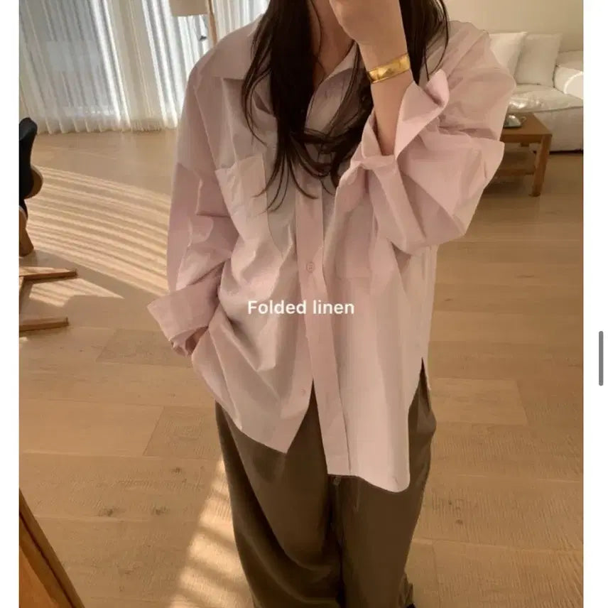 [BUNJANG] Basket Oversized Legacy Shirt Pink / 바스켓 오버핏 레거시 셔츠 핑크