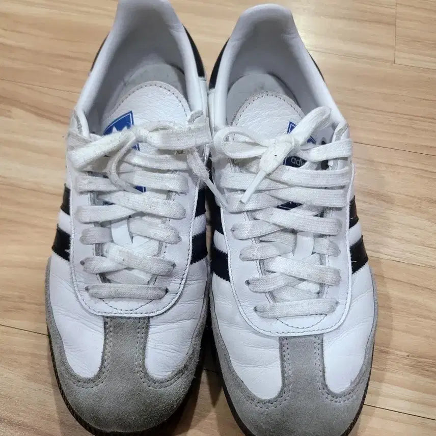 [BUNJANG] Adidas Samba White/Black Sneakers Size 250mm / 아디다스 쌈바 흰검 250mm
