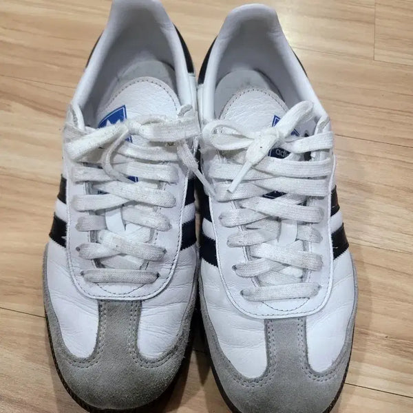 [BUNJANG] Adidas Samba White/Black Sneakers Size 250mm / 아디다스 쌈바 흰검 250mm
