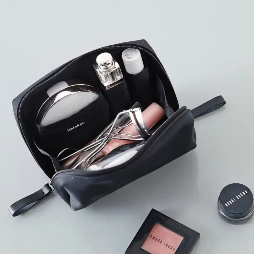 [BUNJANG] iTHENTHOU Genuine Bell Pouch Mini Black / [아이띵소] 정품 벨 파우치 메이크업 화장품 여행용 미니 블랙