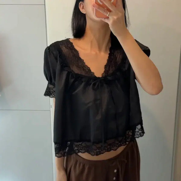 [BUNJANG] Lace Blouse / 레이스블라우스