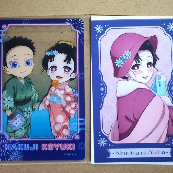 [BUNJANG] Demon Slayer Hakuji & Koyuki Acrylic Card & Photocard Set / [세트판매] 귀멸의 칼날 하쿠지 코유키 아크릴카드, 포토카드