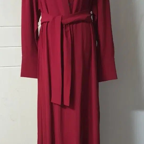 [BUNJANG] Massimo Dutti Red Long Shirt Dress Size 36 / Massimo Dutti  레드. 롱 원피스 36