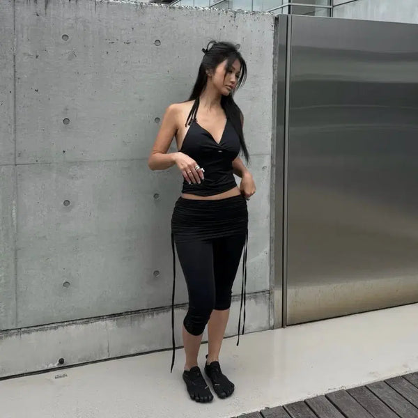 [BUNJANG] Mattveil Capri Pants / 매트베일 카프리 팬츠