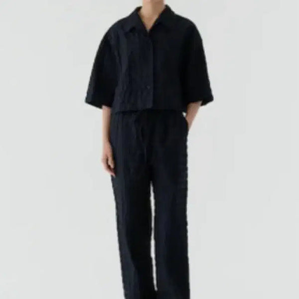 [BUNJANG] Le17Septembre Navy Ripple Set-up Suit (Size 002) / le17septembre ripple 네이비 셋업 (002사이즈)
