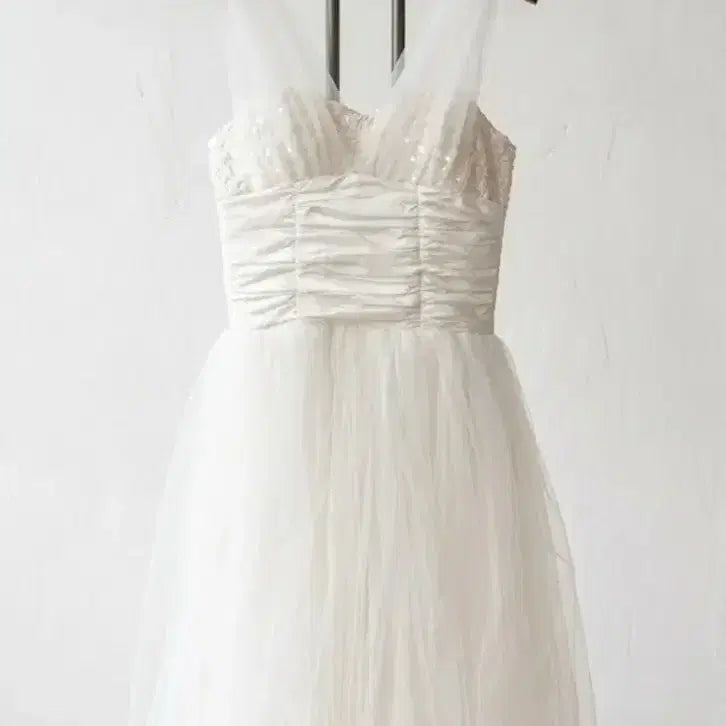 [BUNJANG] White Mini Wedding Dress / 화이트 미니 웨딩드레스