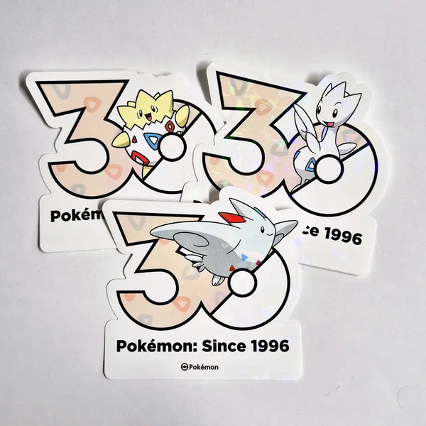 [BUNJANG] Pokemon 30th Anniversary Logo Sticker Togepi Togetic / [판매/교환] 포켓몬 30주년 로고 스티커 토게피 토게틱 토게키스