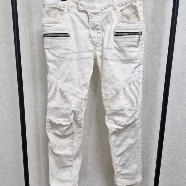 [BUNJANG] Balmain SS16 Dirty White Biker Jeans / [32] 발망 SS16 더티 화이트 바이커진