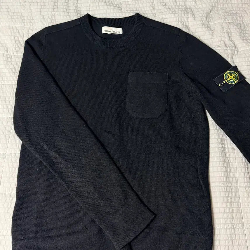[BUNJANG] Stone Island Black Knit Sweater / 스톤아일랜드 블랙 니트
