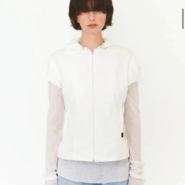 [BUNJANG] DIAGONAL Wrinkle Nylon Zip-Up Hoodie (New) / 다이애그널 DIAGONAL 링클 나일론 집업 (새상품)