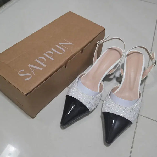 [BUNJANG] SAPPUN Tweed Slingbacks (250) / 새상품) 사뿐 트위드 슬링백
