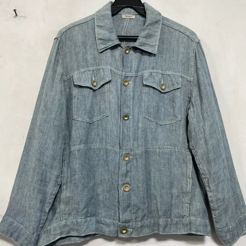 [BUNJANG] Shamale Linen Jacket Denim Style / shamale 린넨 자켓.청.데님스타일
