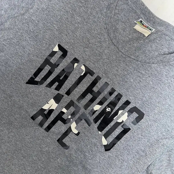 [BUNJANG] BAPE Grey Oversized T-Shirt / 베이프 회색 오버핏 반팔 티셔츠 판매합니다