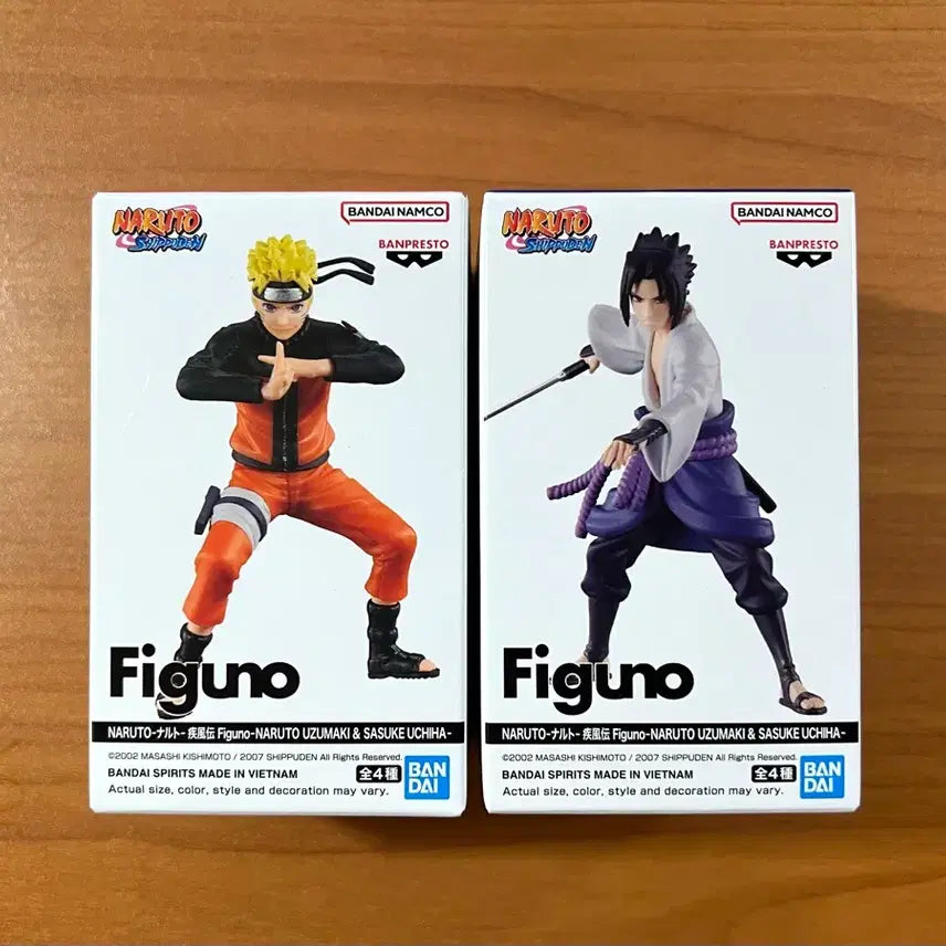 [BUNJANG] Figuno Naruto & Sasuke Shippuden Figure Set (2 Types) / 나루토 사스케 질풍전 피규어 2종 일괄 (피그노/피구노/Figuno)