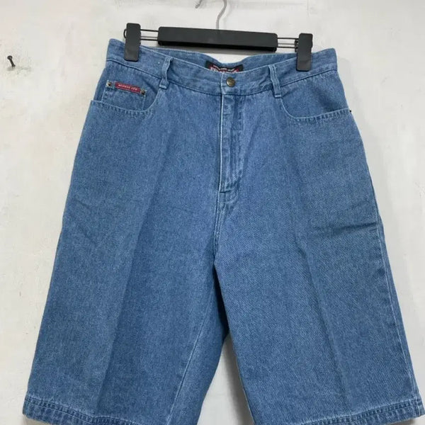 [BUNJANG] PERA JEANS Wide Bermuda Denim Shorts / PERA JEANS 청 바지.반바지.와이드.버뮤다.데님
