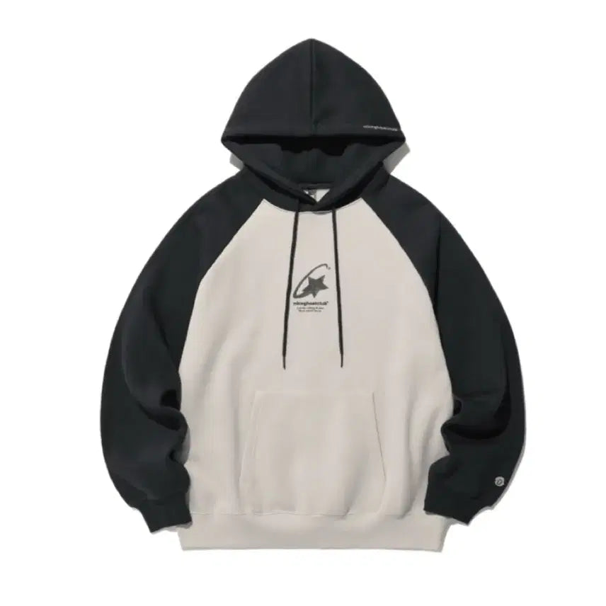[BUNJANG] Nice Ghost Club Shooting Star Logo Hoodie Beige / 나이스 고스트 클럽 스타 후드