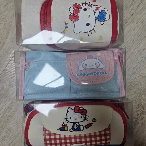 [BUNJANG] Sanrio Hello Kitty & Cinnamoroll Pencil Case Pouch / 산리오 키티 필통 파우치 (키티, 시나모롤)