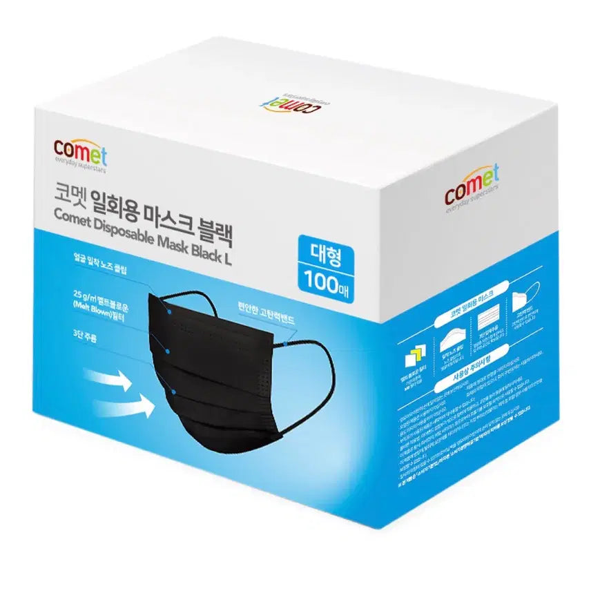 [BUNJANG] Comet Disposable Masks Large 50 Count / 코멧 일회용 마스크 대형 50매