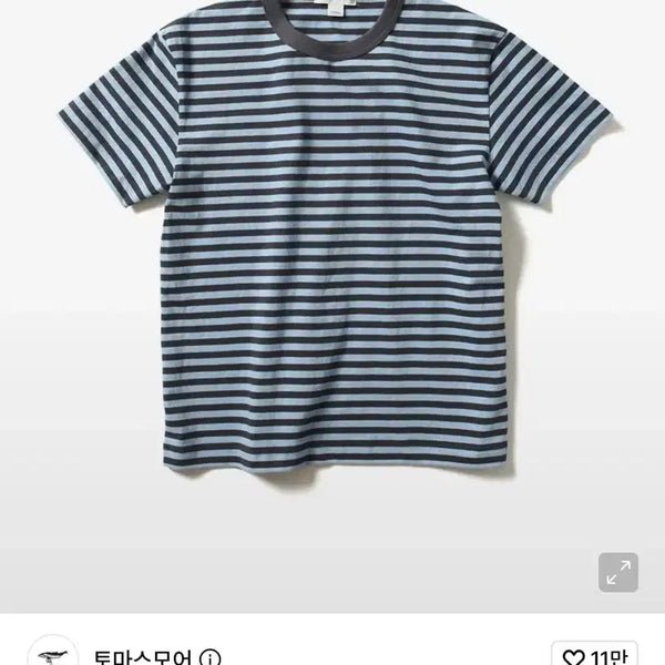 [BUNJANG] Thomasmore Chico Stripe T-Shirt Blue / XL) 토마스모어 치코 스트라이프 티 블루