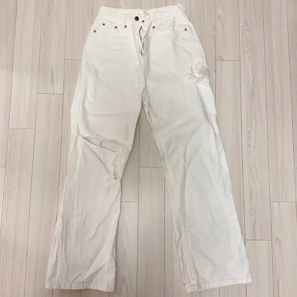[BUNJANG] Half-Notching Slit Wide Pants (M Size) / 하프나팅 트임 와이드팬츠(m사이즈)