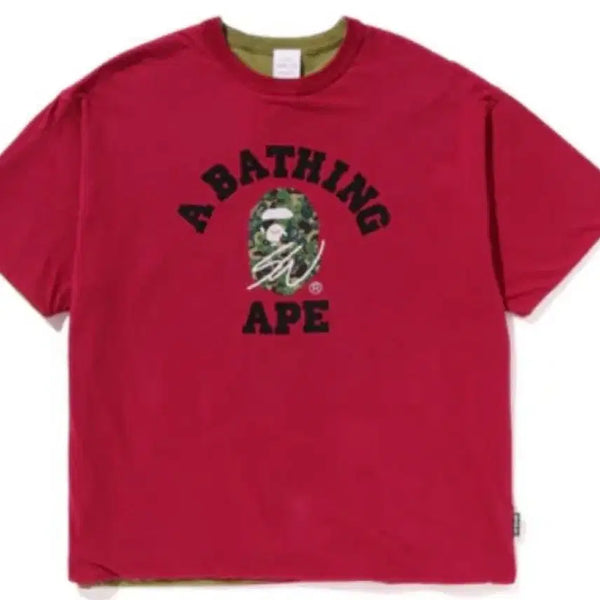 [BUNJANG] BAPE Reversible T-Shirt Burgundy / 베이프 리버시블 반팔티