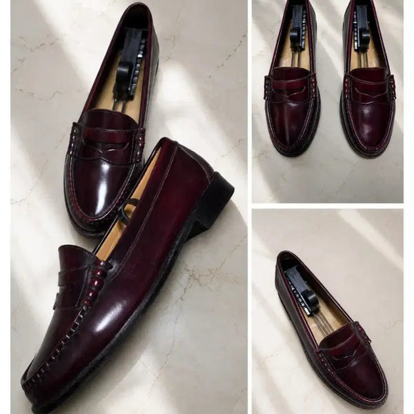 [BUNJANG] REGAL Women's Burgundy Penny Loafers Size 235 / (정품) 일본 REGAL 여성 페니로퍼 / 버건디 컬러 / 235