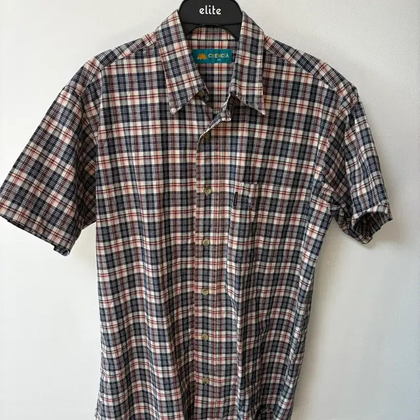 [BUNJANG] Check Pattern Short Sleeve Shirt (Size 90) / 반팔 체크 남방 셔츠(90)