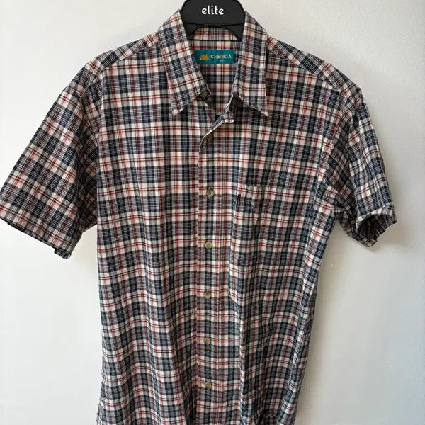 [BUNJANG] Check Pattern Short Sleeve Shirt (Size 90) / 반팔 체크 남방 셔츠(90)
