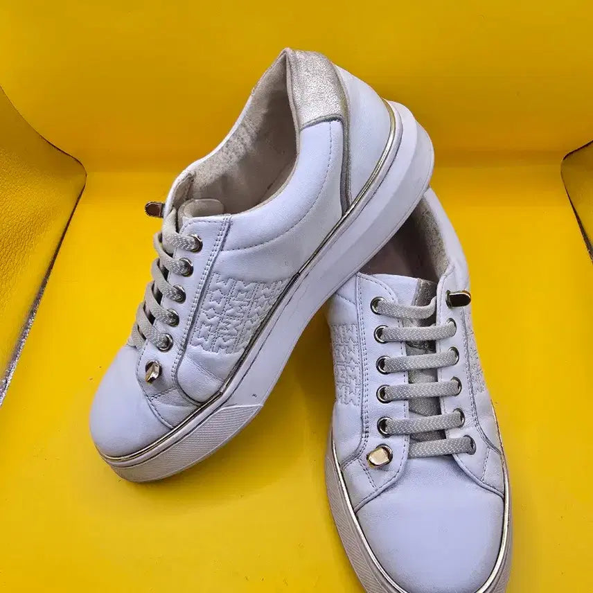 [BUNJANG] MISOPE Women's Sneakers White Gold Point Size 230 / 미소페  여성 스니커즈 230