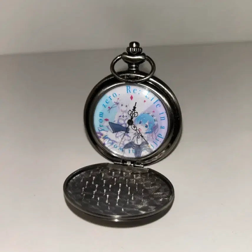 [BUNJANG] Re:Zero Rem Emilia Pocket Watch / 희귀매물))리제로 렘에밀리아 회중시계