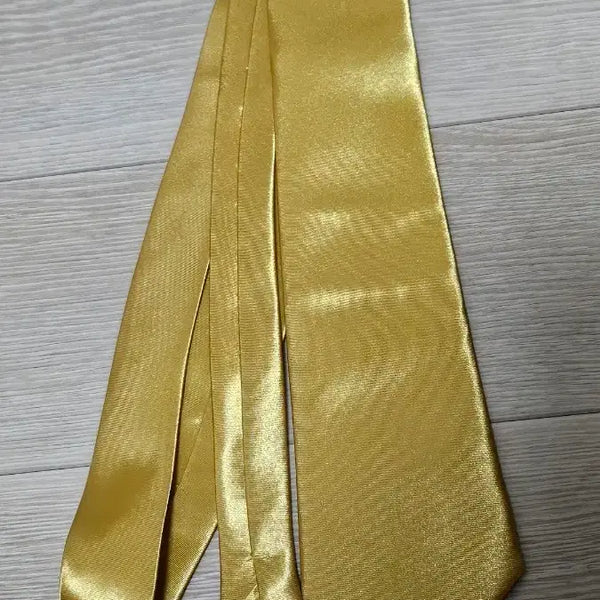 [BUNJANG] Yellow Polyester Manual Tie / 노란색(금색) 수동 넥타이