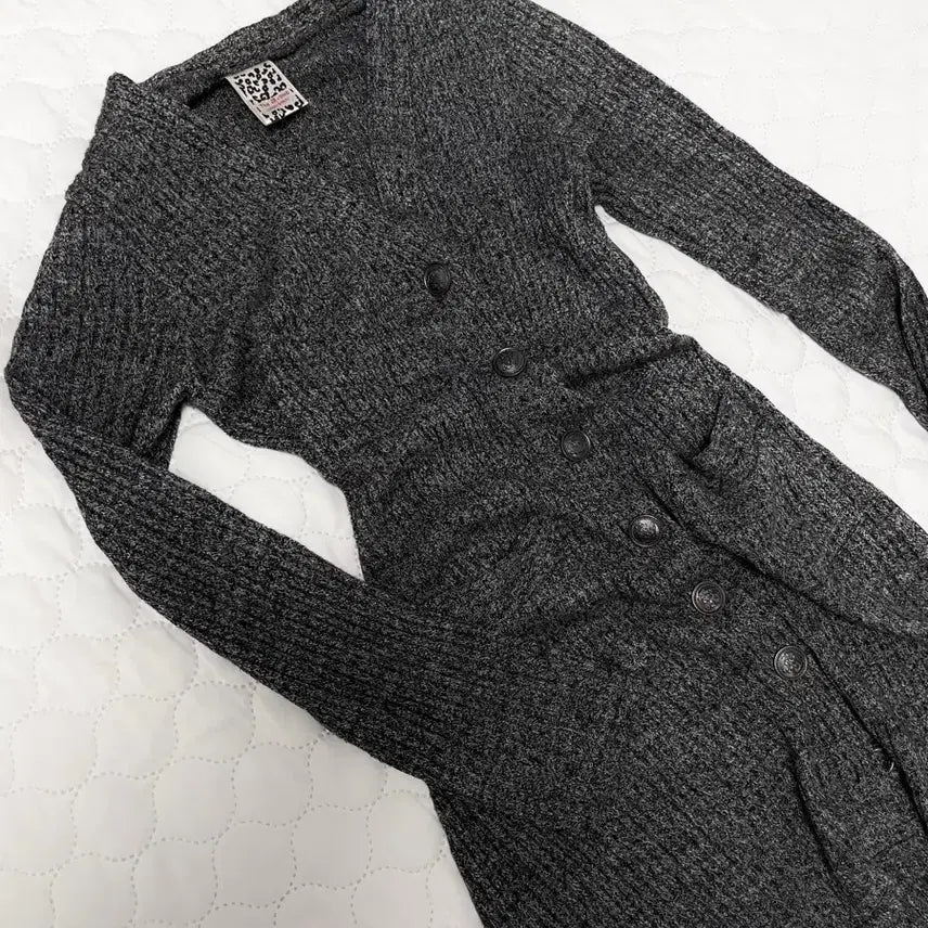 [BUNJANG] Y2K Ribbed Knit Cardigan / 펑크 중성계 비주얼계 골지 니트 가디건 y2k