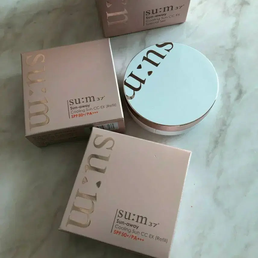[BUNJANG] su:m37 Cooling Sun CC Cushion SPF50+ PA++++ / 숨37 쿨링선CC쿠션 (썬베이스쿠션)