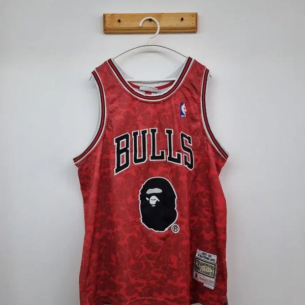 [BUNJANG] BAPE x Mitchell & Ness Chicago Bulls NBA Jersey / 베이프x미첼앤네스 시카고 불스 nba 저지