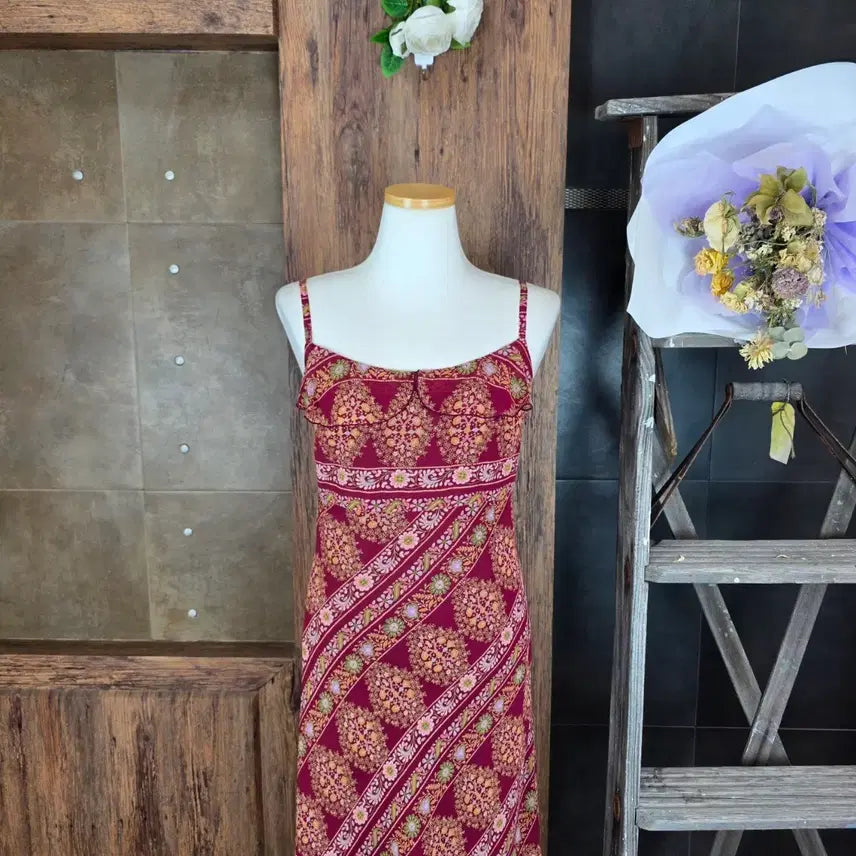 [BUNJANG] RIPIEL Bohemian Paisley Bustier Dress / RIPIEL 보헤미안 페이즐리 뷔스티에 원피스
