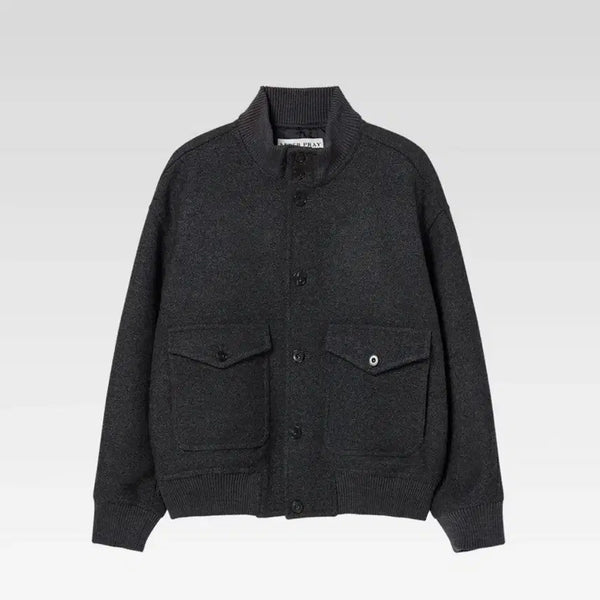 [BUNJANG] Afterpray A-1 Wool Blouson Charcoal / 애프터프레이 A-1 울 블루종 차콜