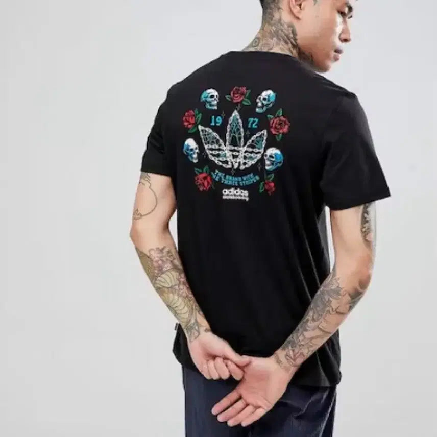 [BUNJANG] Adidas Skull T-Shirt Men's Size 95 / 아디다스 / 해골 티셔츠, 남성 티셔츠 / 95