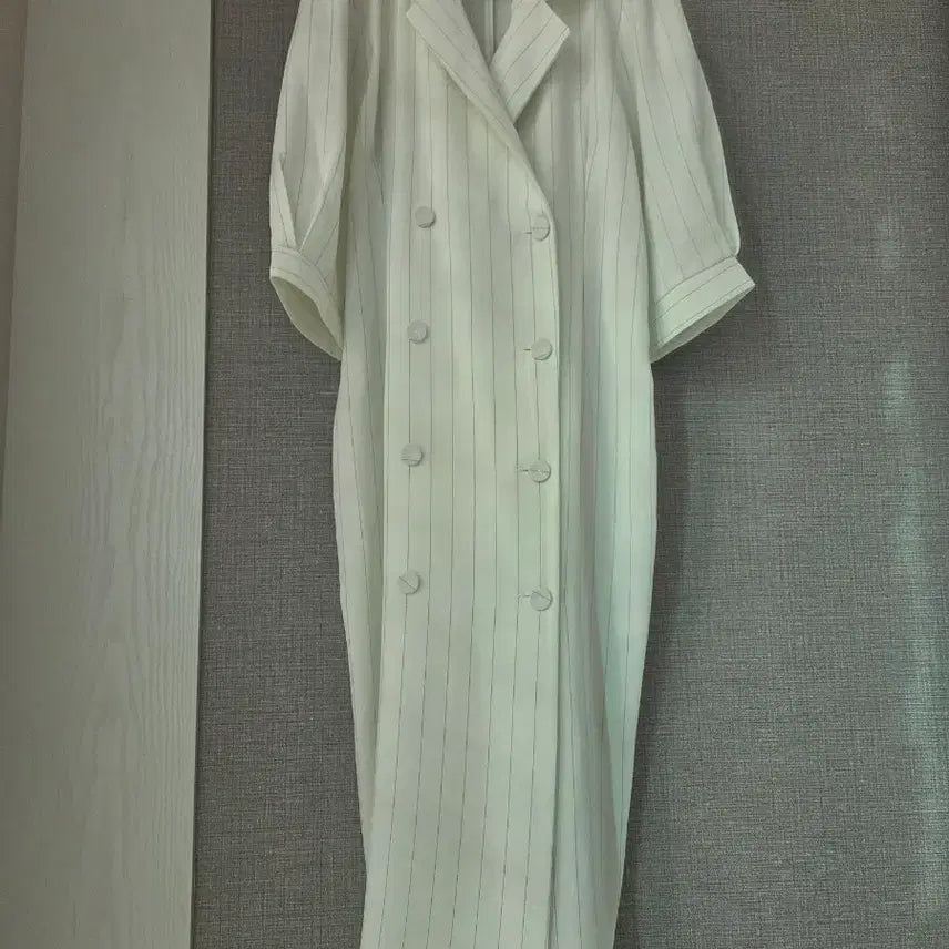 [BUNJANG] JOURNAL Pinstripe Double Button Suit Long Dress / JOURNAL 슈트 롱원피스