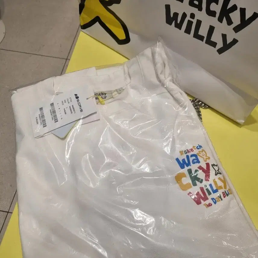 [BUNJANG] Wacky Willy White Short Sleeve T-Shirt / wacky willy 반팔 티셔츠 화이트