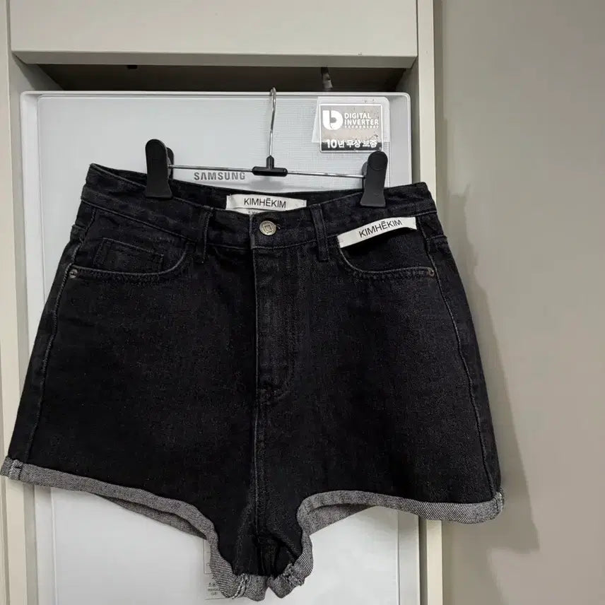 [BUNJANG] KIMHEKIM Black Denim Shorts L / (새상품) KIMHEKIM 김해김 흑청 데님 쇼츠