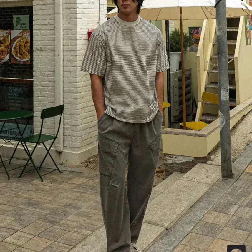 [BUNJANG] Okane Kamiyan Semi-Wide Cargo Banding Pants XL / 오까네 카미얀 세미와이드 카고밴딩팬츠 XL