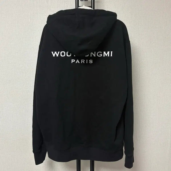 [BUNJANG] Wooyoungmi Black Back Logo Hoodie / [50] 우영미 백로고 후드티 블랙