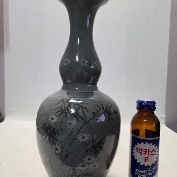 [BUNJANG] Celadon Vase with Wild Grass Pattern / 고려청자 들풀문 대 호리 화병 높이29cm 무게762g 판매자소장품