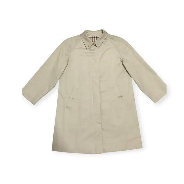[BUNJANG] Burberry Trench Coat Beige Half Coat with Check Lining / 버버리 트렌치코트 베이지 체크안감 맥코트 하프코트