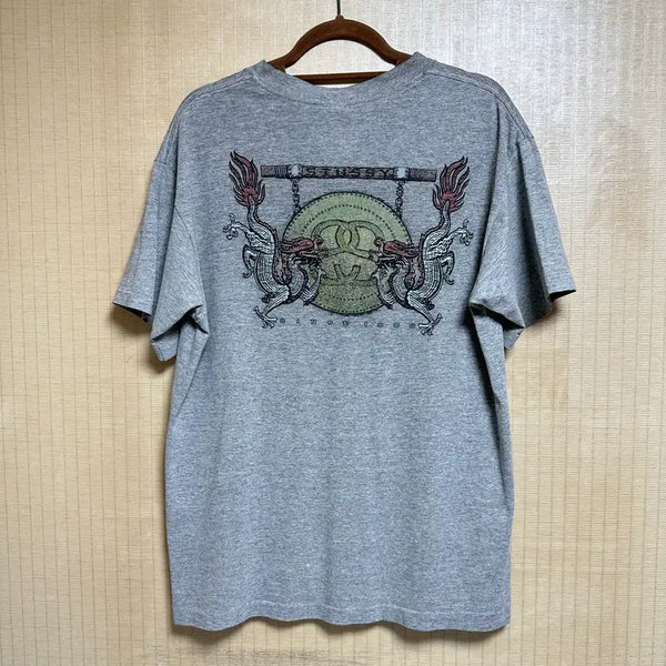 [BUNJANG] Stussy 90s Dragon Print T-Shirt L / 90s 올드 스투시 드래곤 반팔 티셔츠 L사이즈