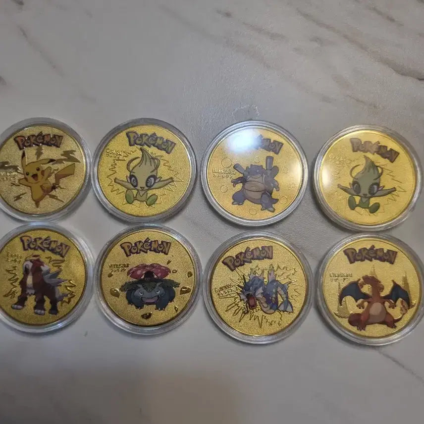 [BUNJANG] Pokemon 8-Piece Commemorative Coin Set / 포켓몬 기념주화 8종 팝니다