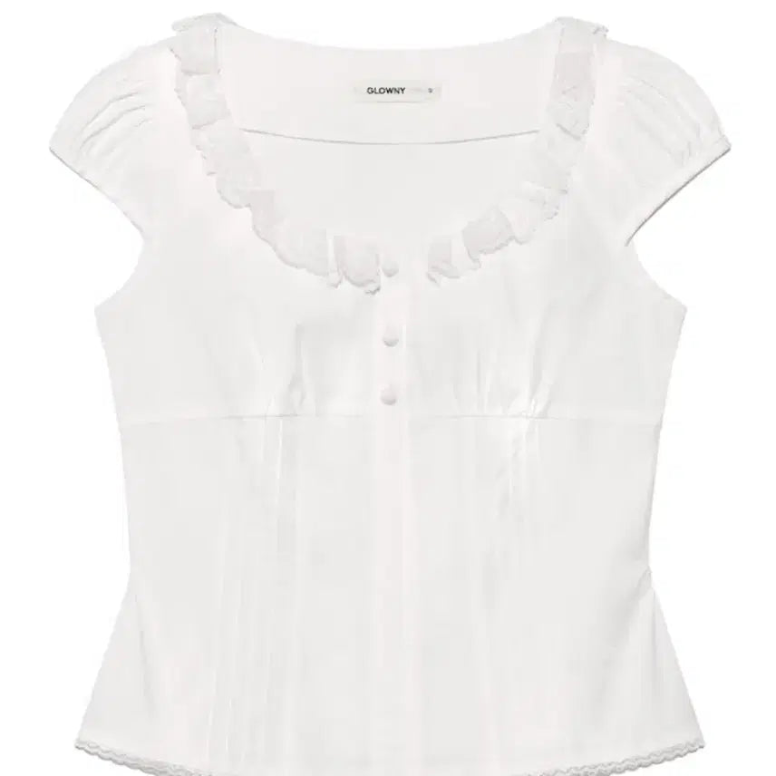 [BUNJANG] Glony Sugar Puff Blouse White S (Joy, Seulgi) / 글로니 슈가 퍼프 블라우스 화이트 S (레이, 조이 착용)