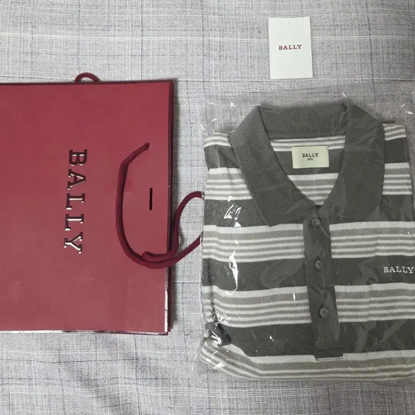 [BUNJANG] Bally Men's Striped Short-Sleeve T-Shirt / [명품] 발리 남성 반팔티셔츠 새제품 팝니다.