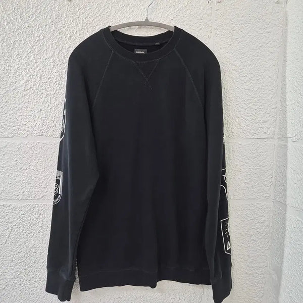 [BUNJANG] Diesel Anjuri Sweatshirt Black / 디젤 안쭈리 맨투맨 블랙